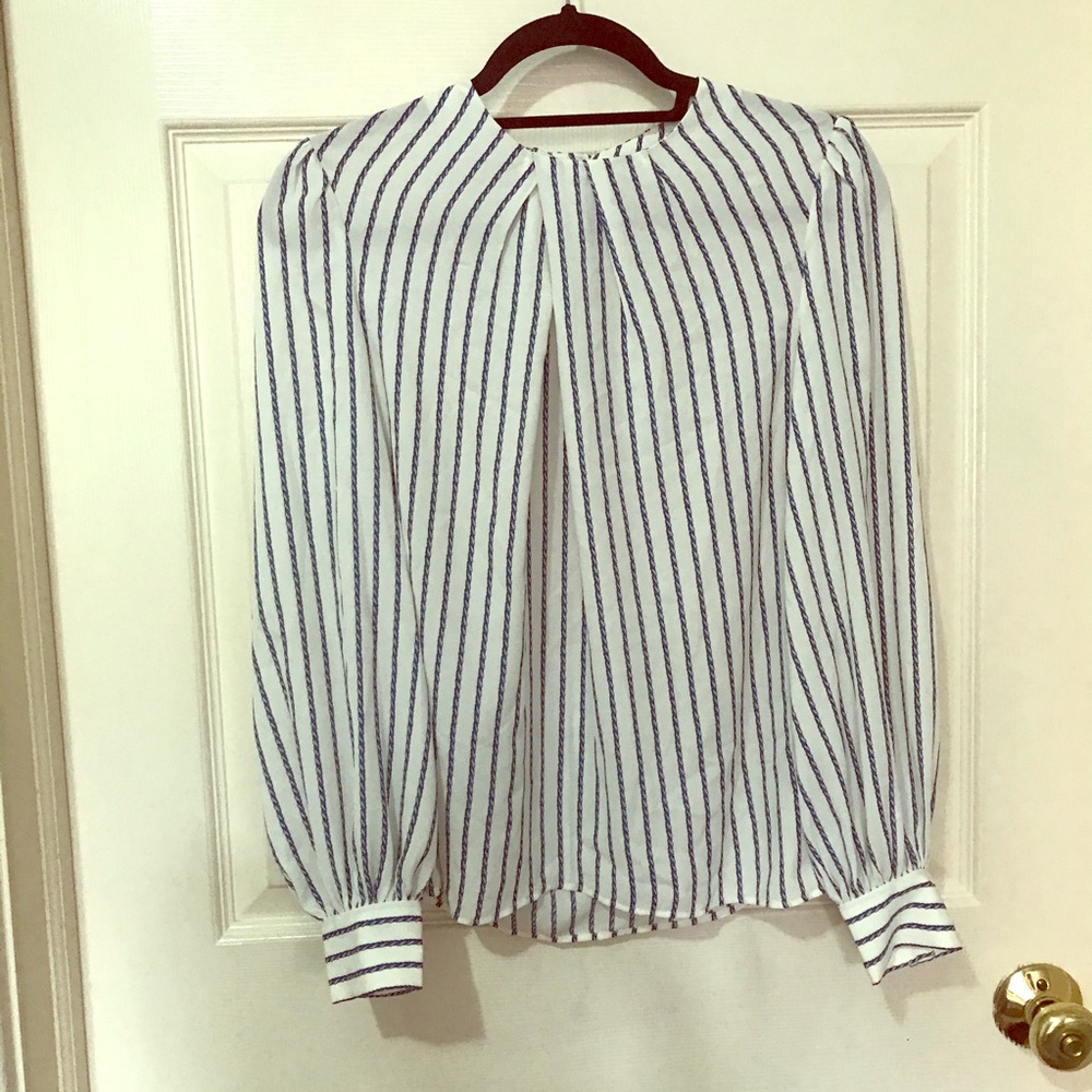 Flowy striped detail shirt
